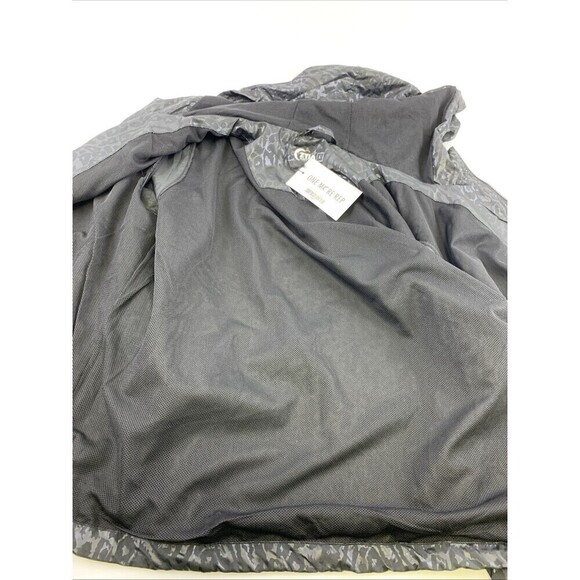 ZYIA Active Black Bomber Jacket Leopard Print Full Zip Lightweight Large New Tag - Picture 10 of 14